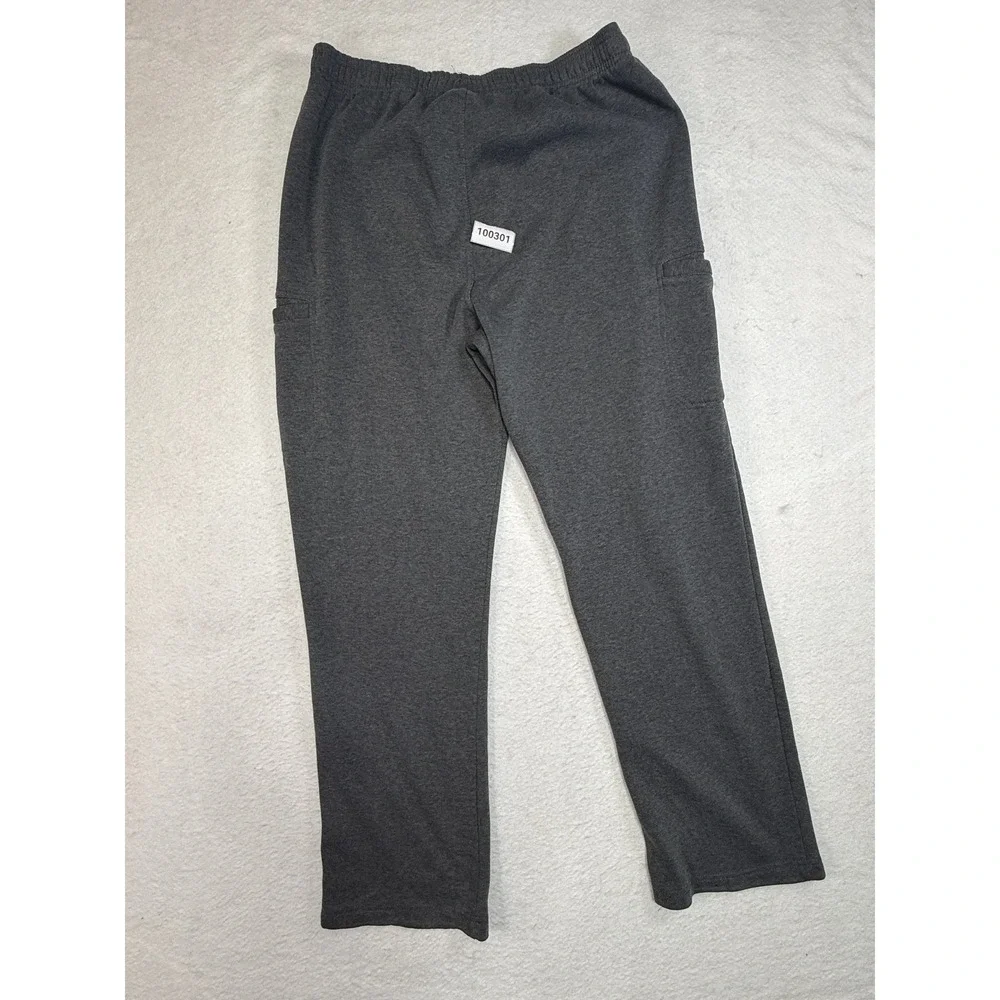 US Polo Assn Mens XL Charcoal Gray Fleece Cargo Sweatpants Lounge Pants 100301
